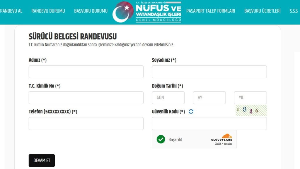 Ehliyet Yenileme Randevu
